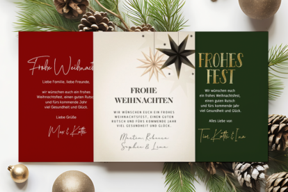 Schriftarten für Weihnachtskarten