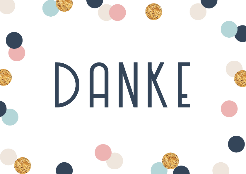 Dankeskarten - Dankeskarte Konfetti