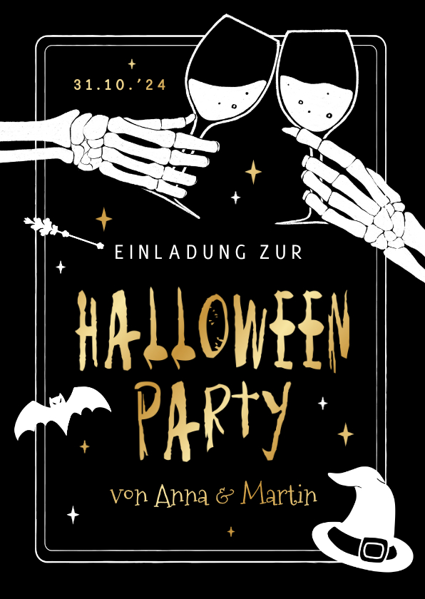 Einladungskarten - Halloweenparty Einladungskarte zur Kostümparty