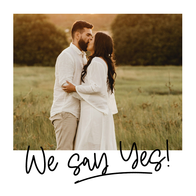 Fotokarten - Foto-Einladung Hochzeit 'We say yes'