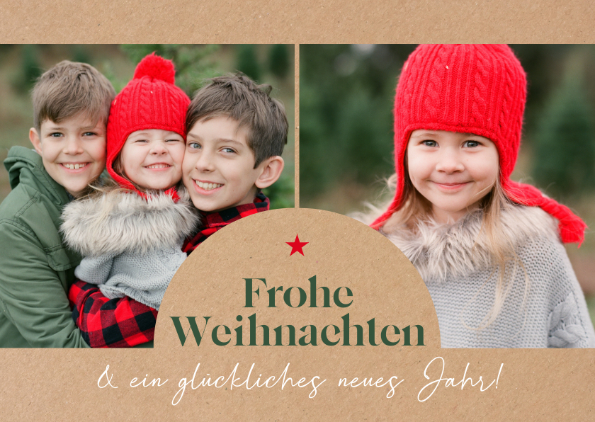 Fotokarten - Foto-Weihnachtskarte mit Rundbogen