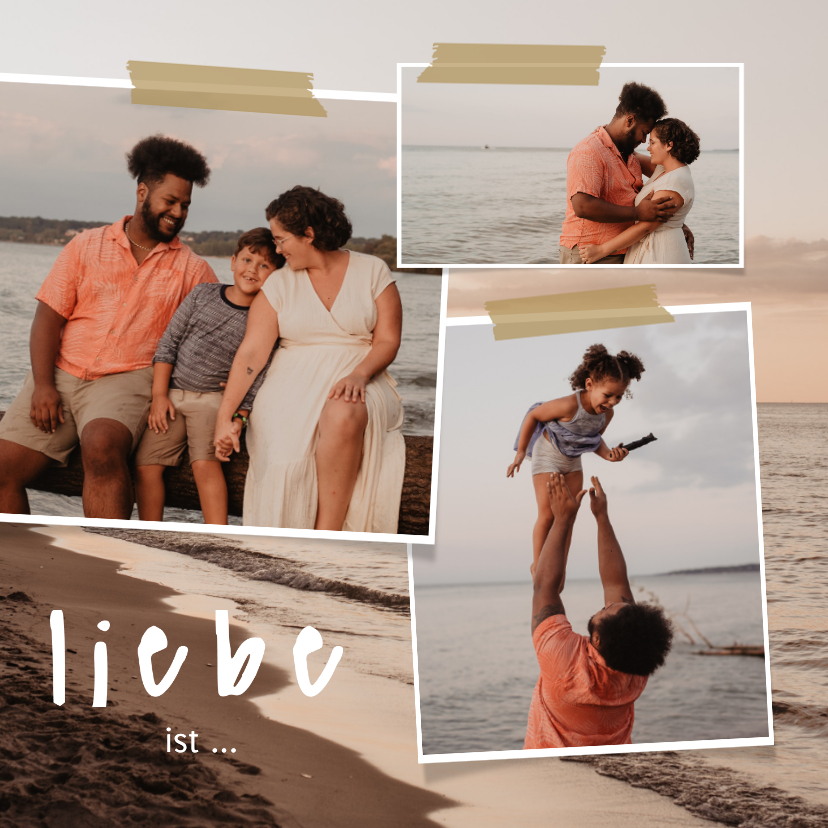 Fotokarten - Fotocollagekarte 'Liebe ist ...!'