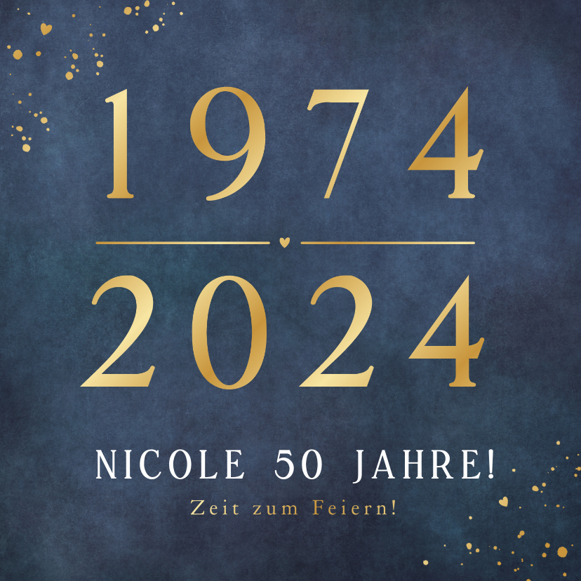 Geburtstagseinladungen - Einladung 50. Geburtstag 1974-2024