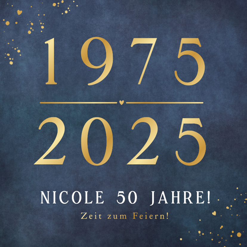 Geburtstagseinladungen - Einladung 50. Geburtstag 1975-2025