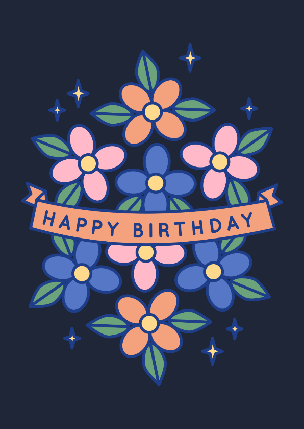 Geburtstagskarten - Geburtstagsgrüße mit Blumen
