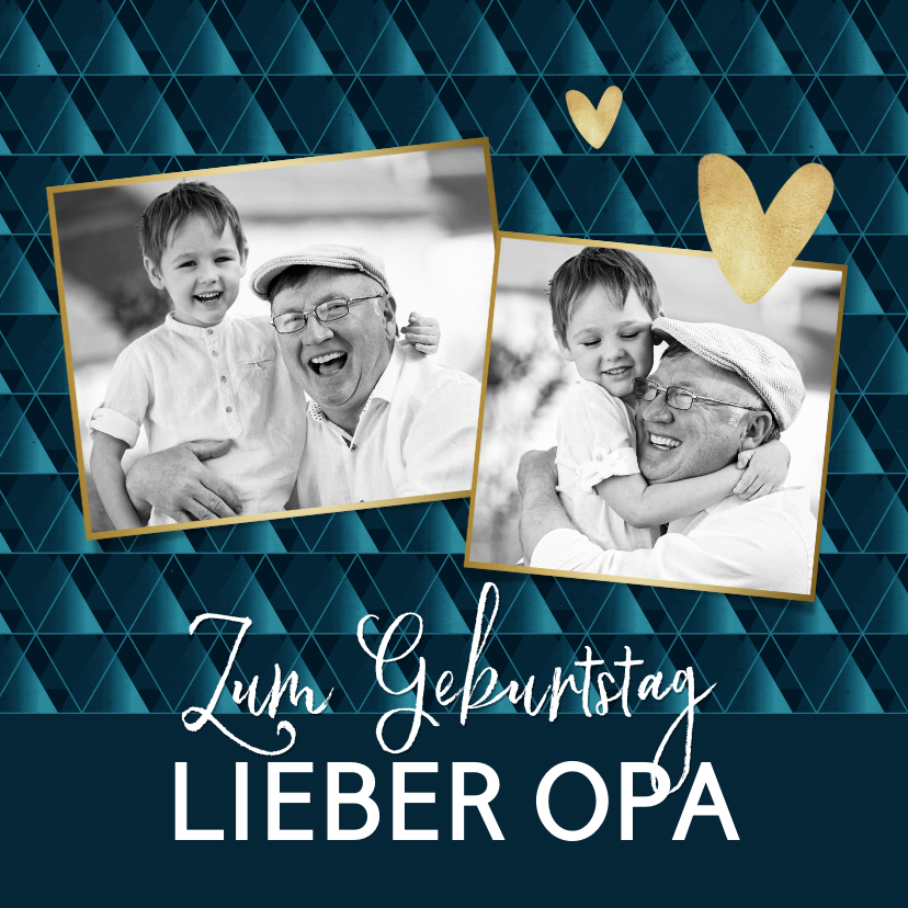 Geburtstagskarten - Geburtstagskarte mit Fotos für Opa