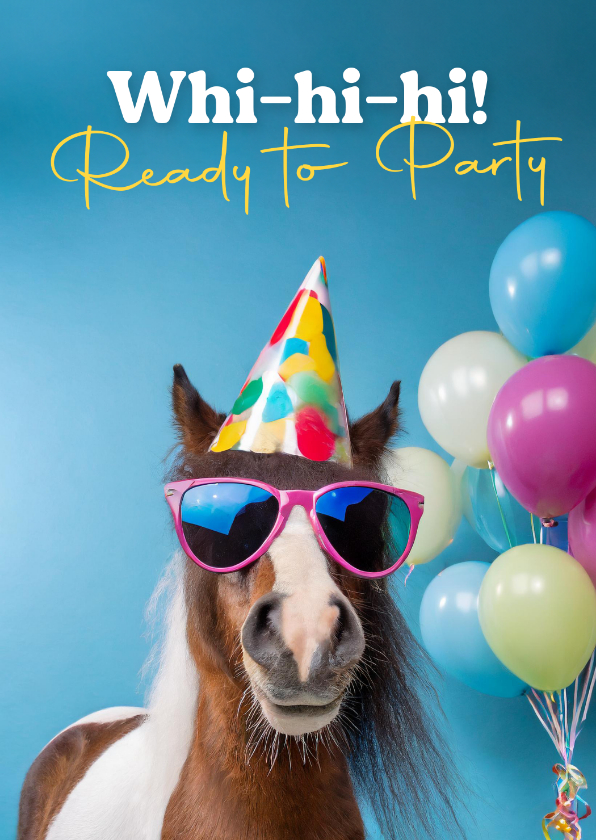 Geburtstagskarten - Geburtstagskarte Pferd 'Whi-hi-hi'