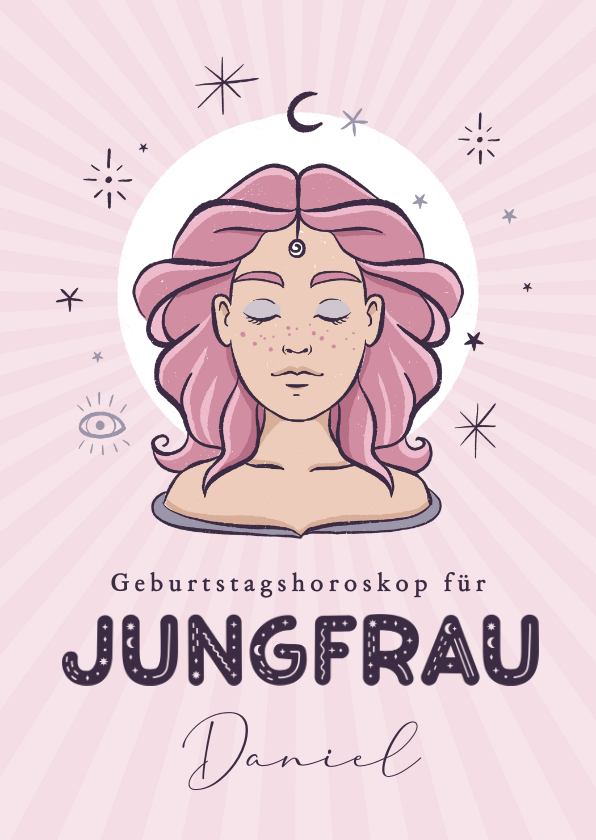 Geburtstagskarten - Horoskop-Geburtstagskarte Jungfrau