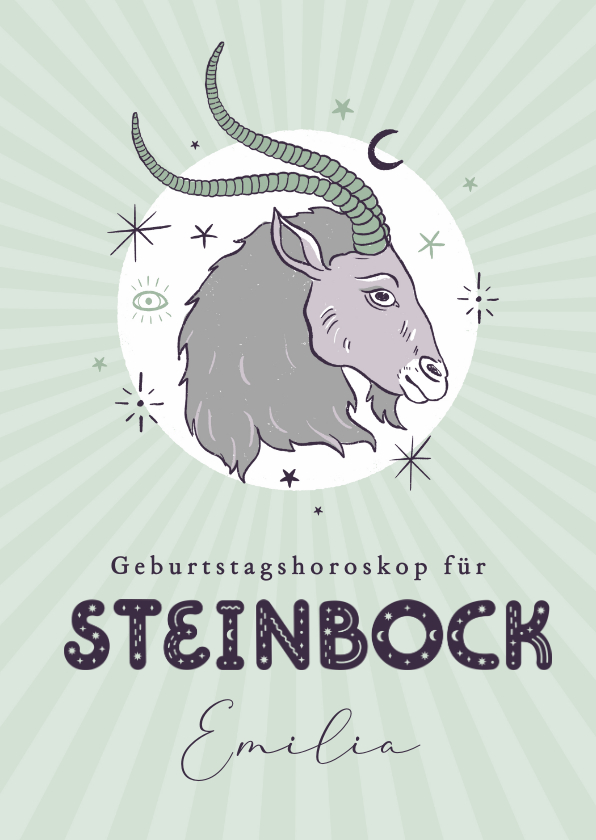 Geburtstagskarten - Horoskop-Geburtstagskarte Steinbock