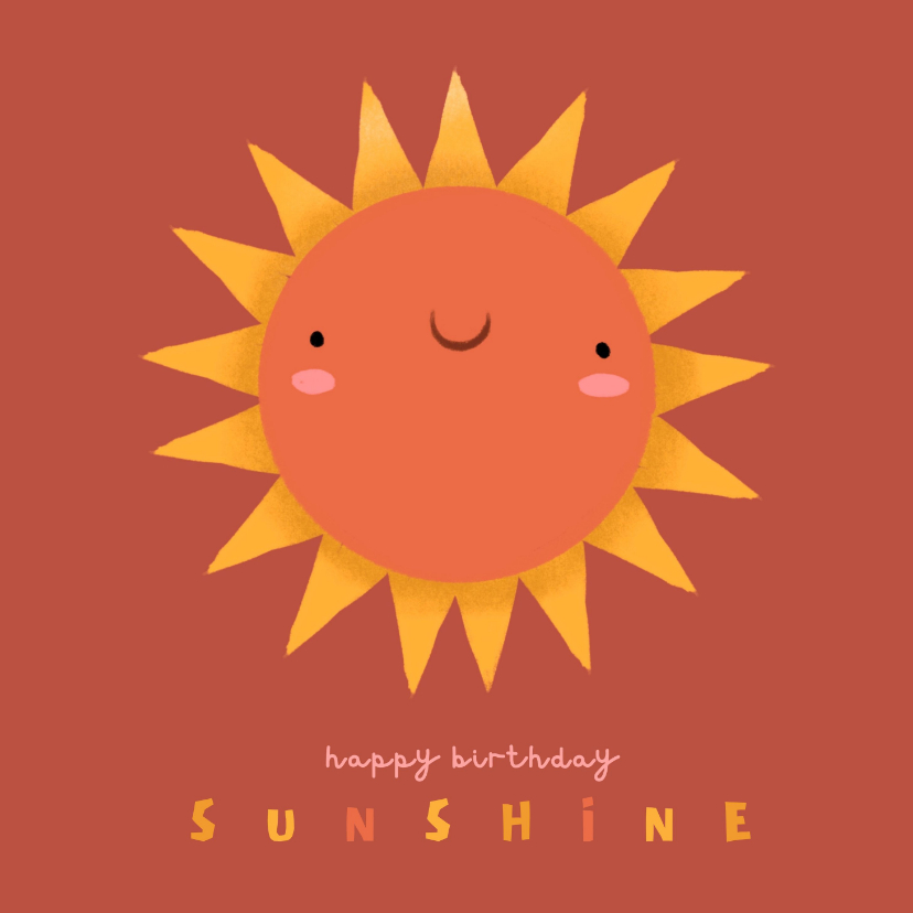 Geburtstagskarten - Karte Geburtstagsglückwünsche fröhliche Sonne