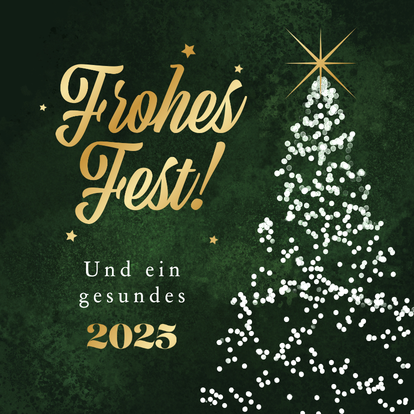 Geschäftliche Weihnachtskarten - Weihnachtskarte Danke geschäftlich leuchtender Tannenbaum