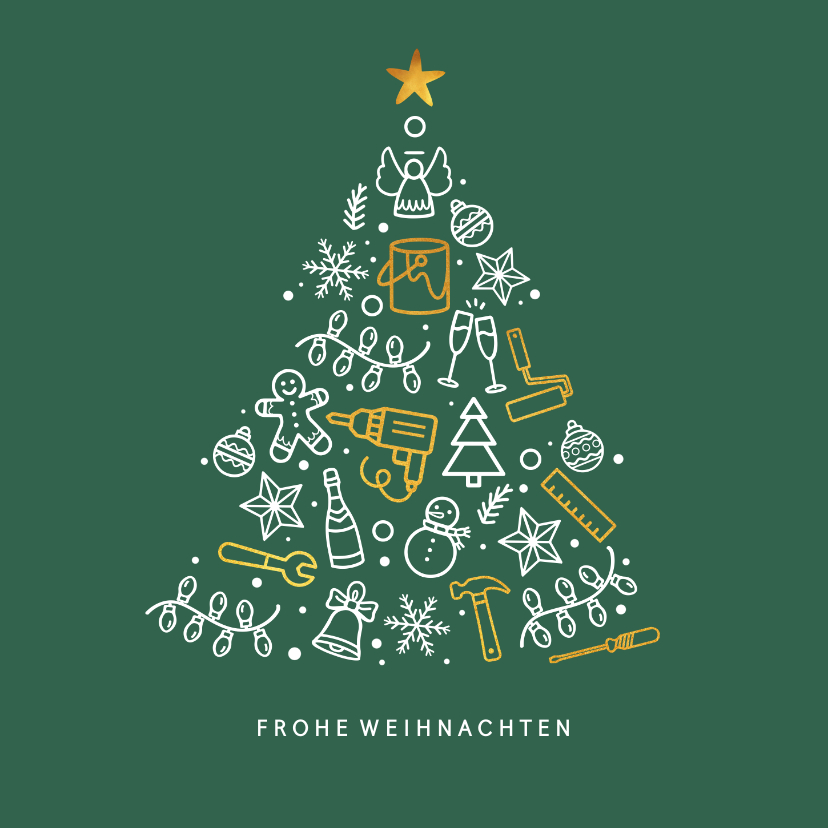 Weihnachtskarte für Baufirma Werkzeuge | Send a Smile