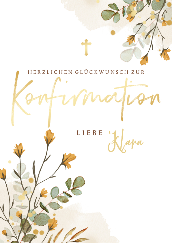 Glückwunschkarten - Glückwunschkarte Konfirmation Wiesenblumen