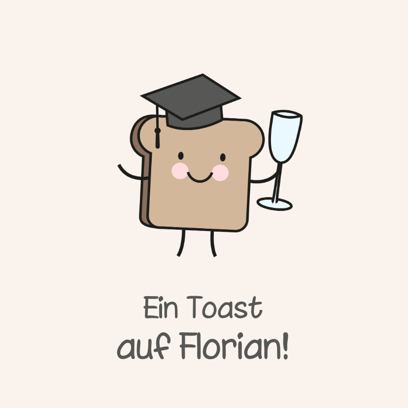 Glückwunschkarten - Glückwunschkarte Prüfung/Abi 'Ein Toast'