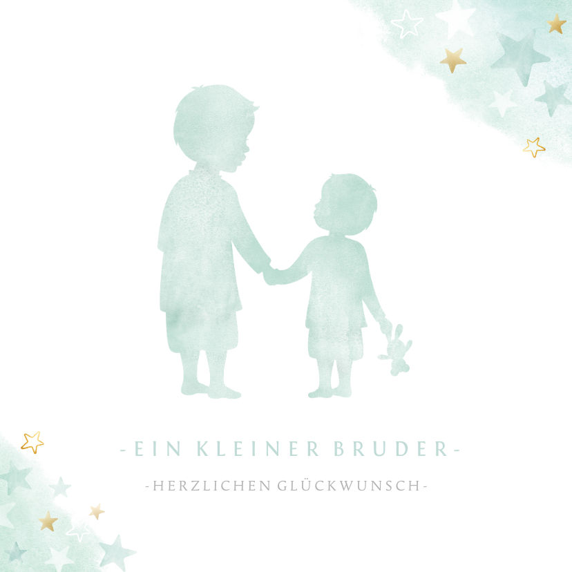 Glückwunschkarten - Glückwunschkarte zur Geburt Sohn / kleiner Bruder