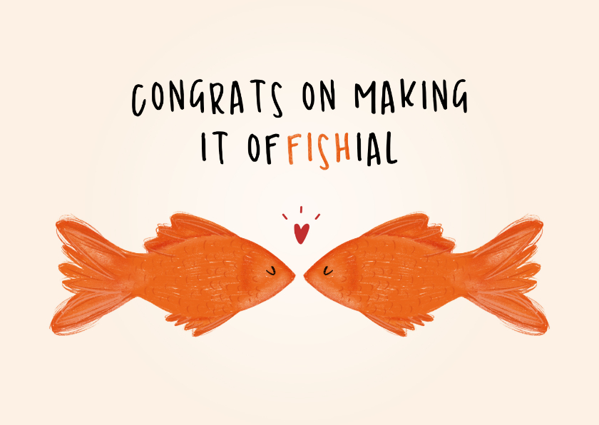 Glückwunschkarten - Verlobungs-Glückwunschkarte Fische