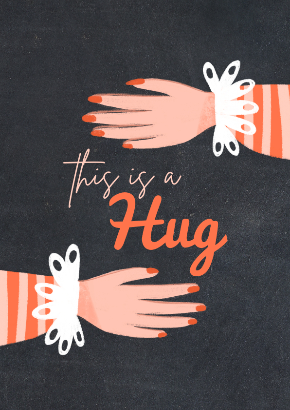 Grußkarten - Grußkarte Umarmung 'This is a Hug'