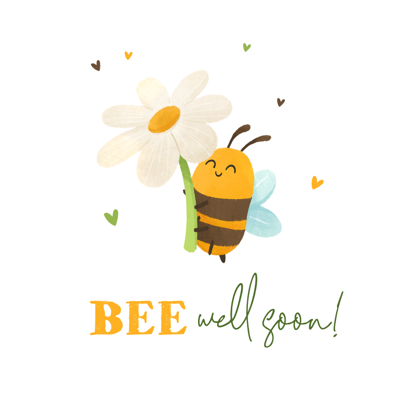 Gute Besserung - Karte Gute Besserung Biene 'Bee well soon'