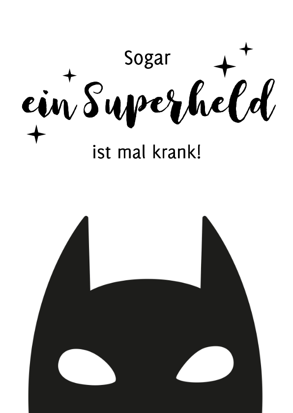 Gute Besserung - Karte zur guten Besserung für Superhelden