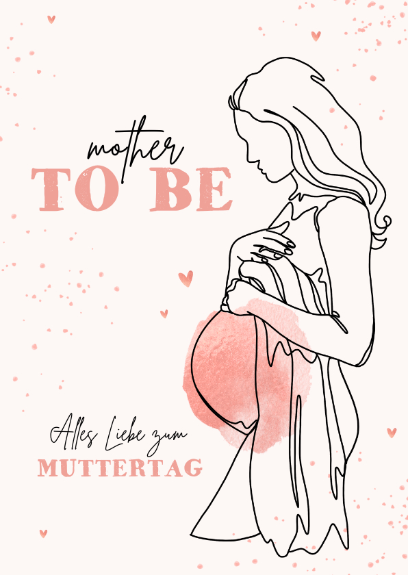 Muttertagskarten - Liebevolle Muttertagskarte 'mother to be' schwangere Frau