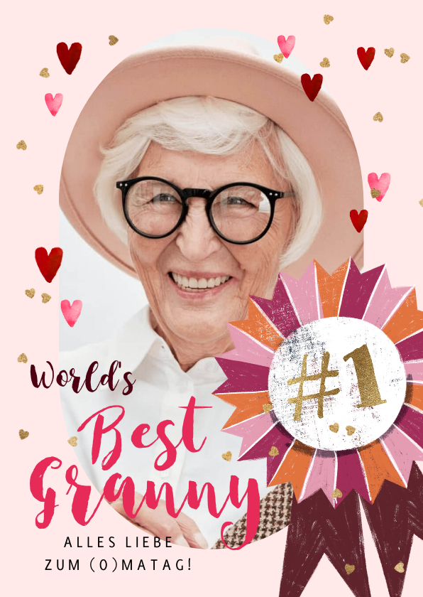 Muttertagskarten - Muttertagskarte für Oma 'World's Best Granny'