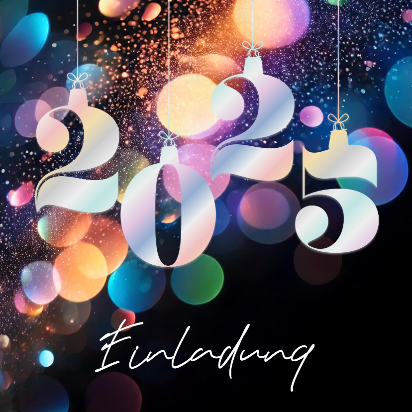 Neujahrskarten - Einladung Neujahrsempfang 2025 abstrakt