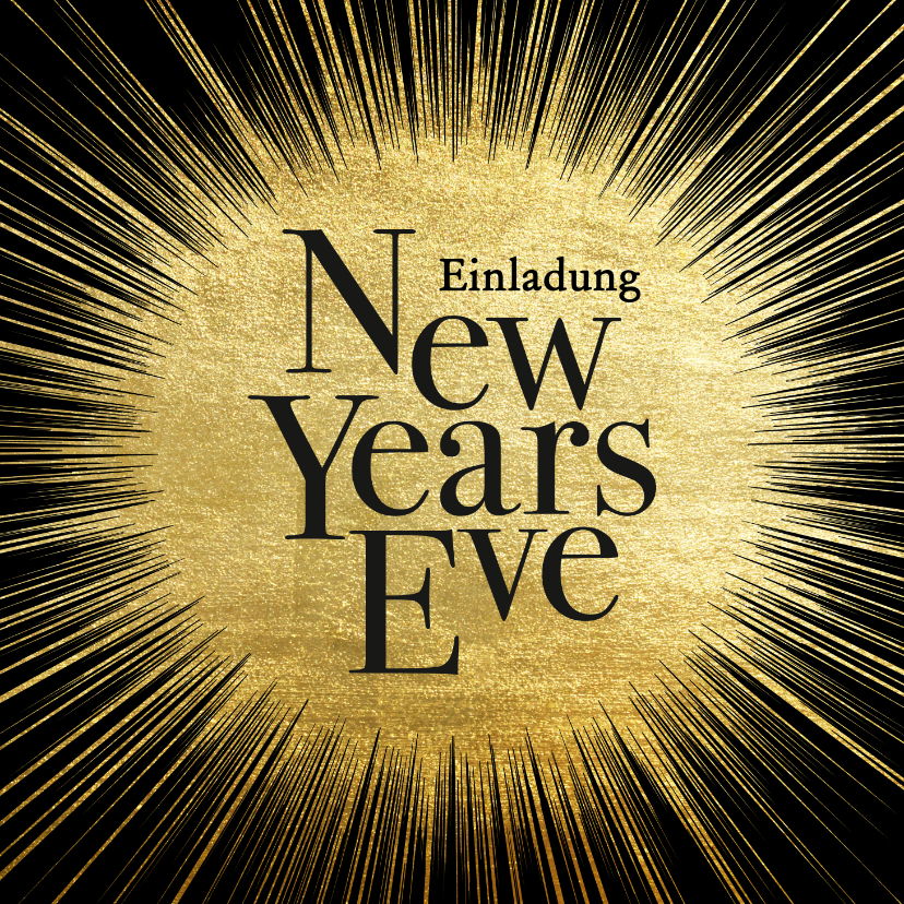 Neujahrskarten - Einladung zur Neujahrsparty 'New Year's Eve'
