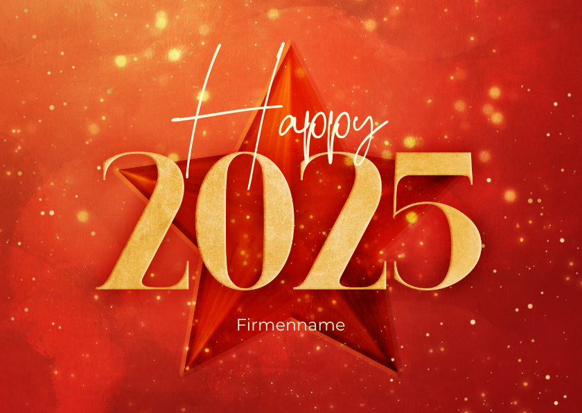 Neujahrskarten - Geschäftliche Neujahrskarte 'Happy 2025'