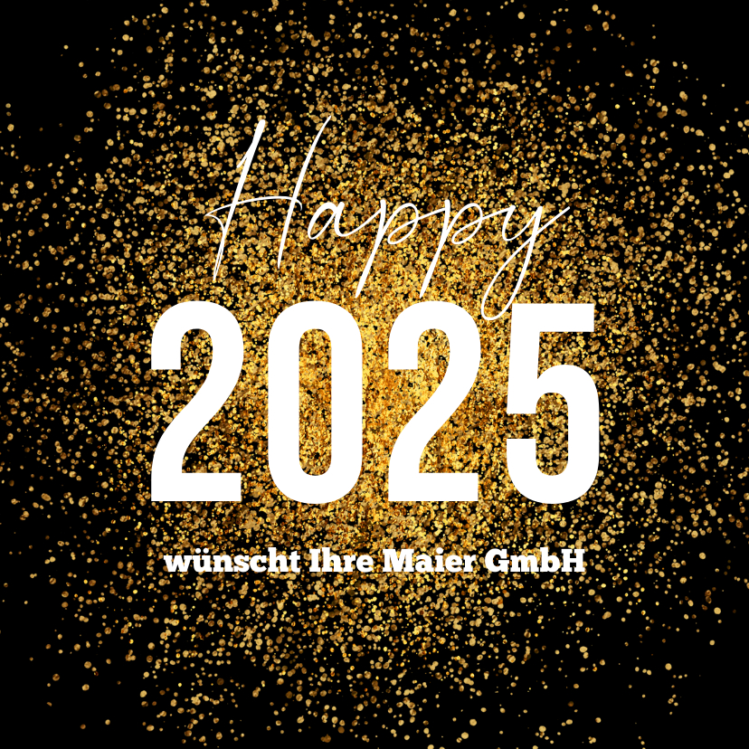 Neujahrskarten - Neujahrskarte Firma 'Happy 2025'