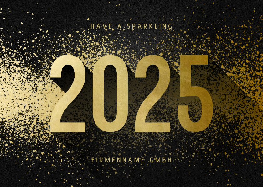 Neujahrskarten - Neujahrskarte geschäftlich 2025 3D-Look