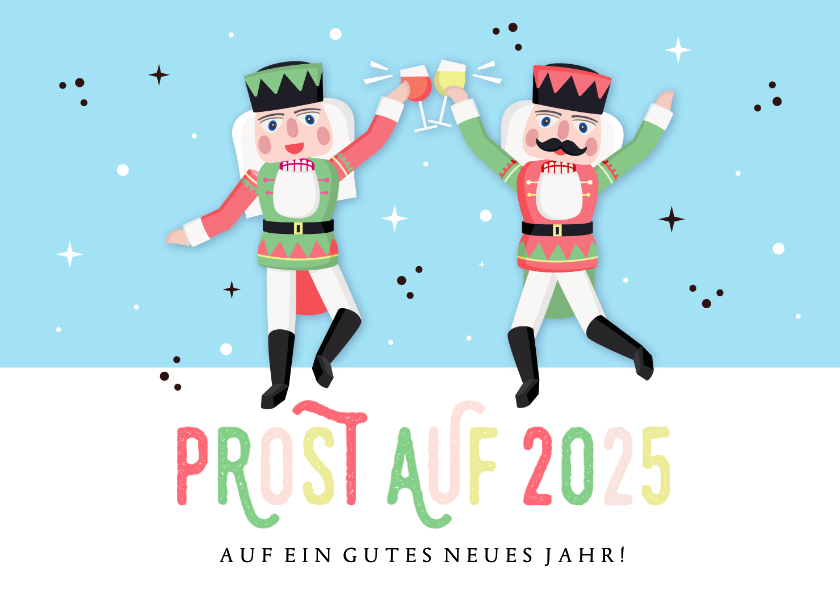 Neujahrskarten - Neujahrskarte Nussknacker Prost