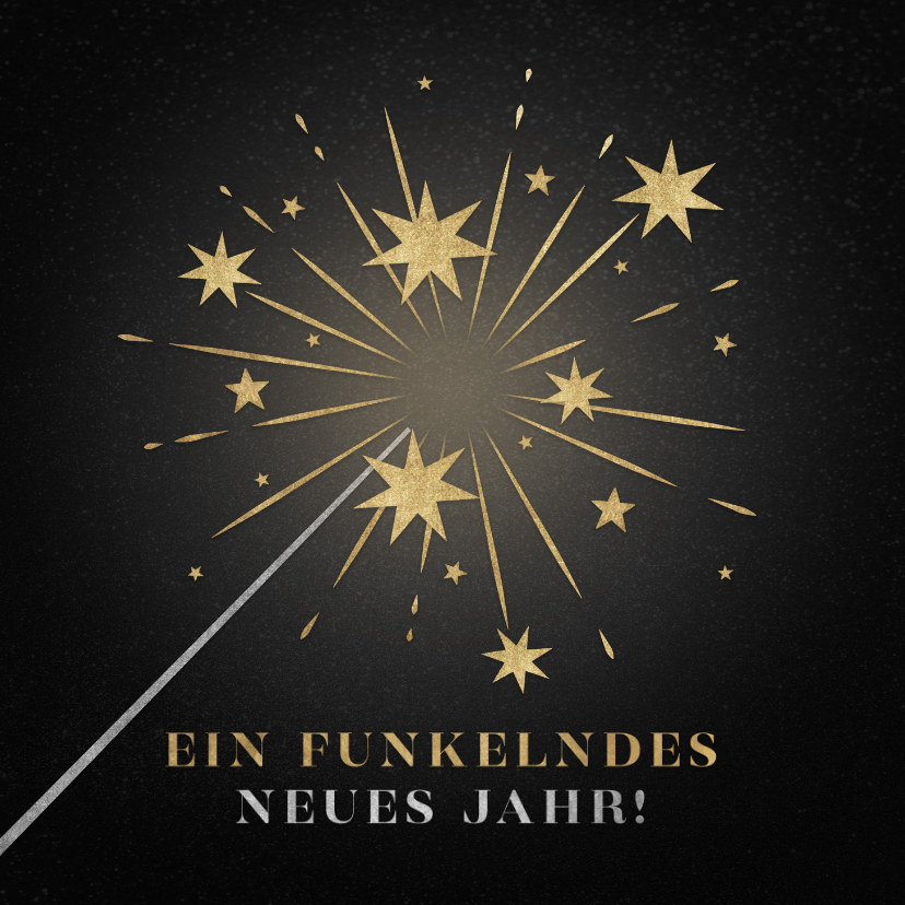 Neujahrskarten - Neujahrskarte Wunderkerze 