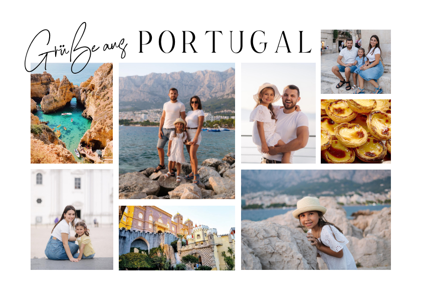 Urlaubskarten - Ansichtskarte 'Grüße aus Portugal' Fotocollage