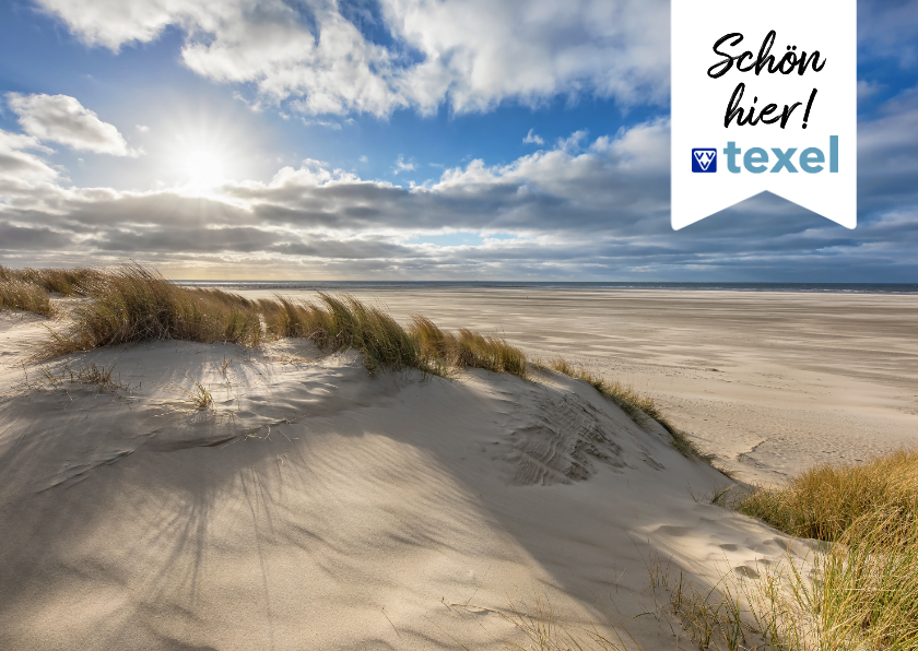 Urlaubskarten - Ansichtskarte Strandmotiv Texel 