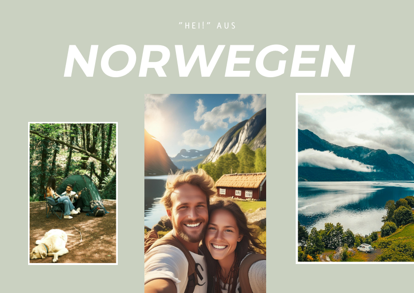 Urlaubskarten - Fotokarte Urlaub Norwegen