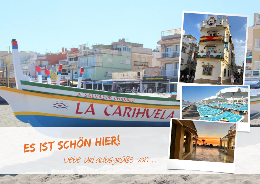 Urlaubskarten - Grußpostkarte aus Carihuela Spanien