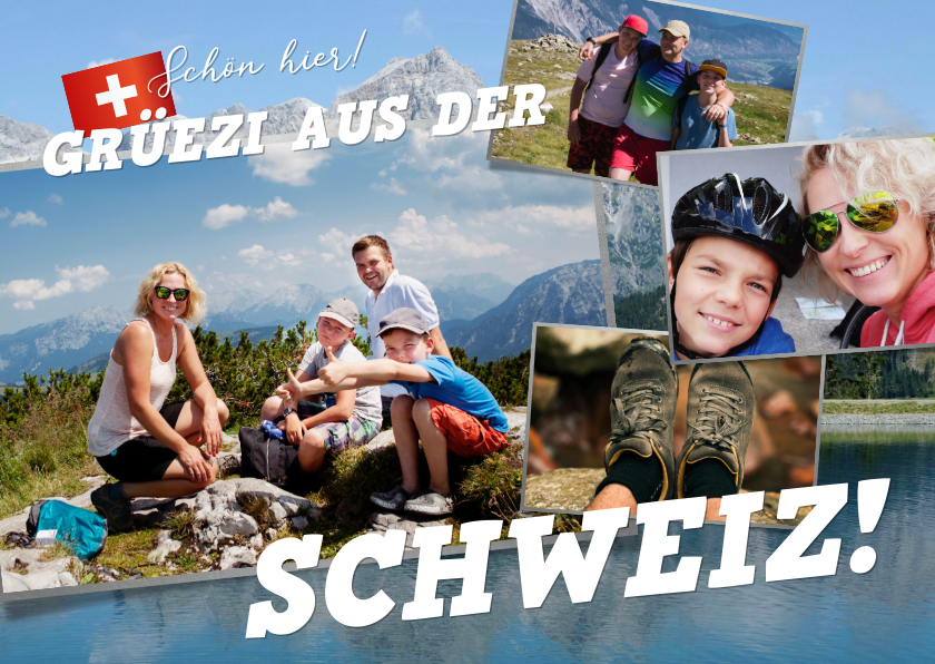 Urlaubskarten - Postkarte Urlaub 'Grüezi aus der Schweiz' eigene Fotos