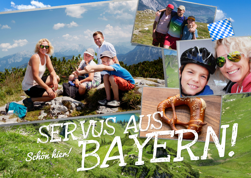 Urlaubskarten - Postkarte Urlaub 'Servus aus Bayern' eigene Fotos