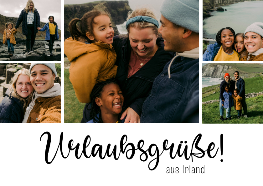 Urlaubskarten - Urlaubsgrüße aus Irland Fotocollage