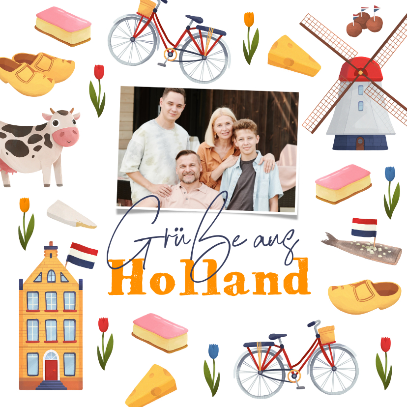 Urlaubskarten - Urlaubskarte Grüße aus Holland