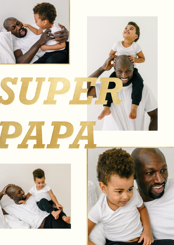 Vatertagskarten - Fotocollage-Karte Vatertag 'Superpapa'