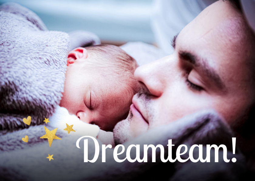Vatertagskarten - Fotokarte zum Vatertag 'Dreamteam'