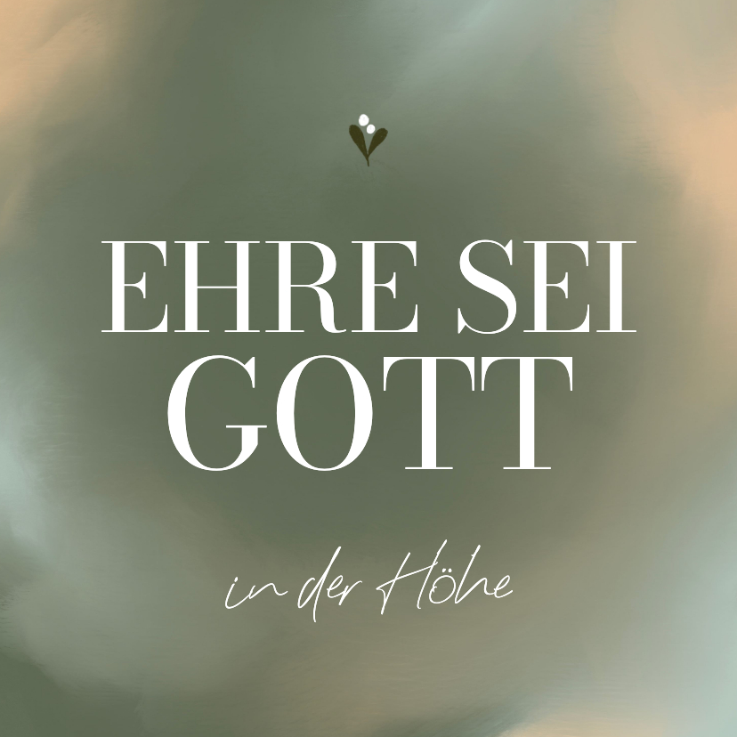 Weihnachtskarten - Elegante christliche Weihnachtskarte 'Ehre sei Gott'