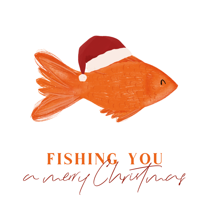 Weihnachtskarten - Lustige Weihnachstkarte 'Fishing you...'