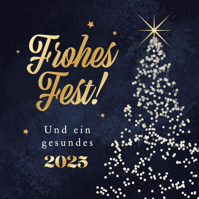 Weihnachtskarten - Weihnachtsgrüße 'Frohes Fest' Lichter Weihnachtsbaum