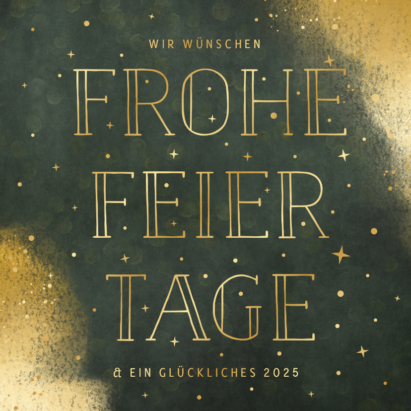 Weihnachtskarten - Weihnachtsgrußkarte Schriftzug 'Frohe Feiertage'