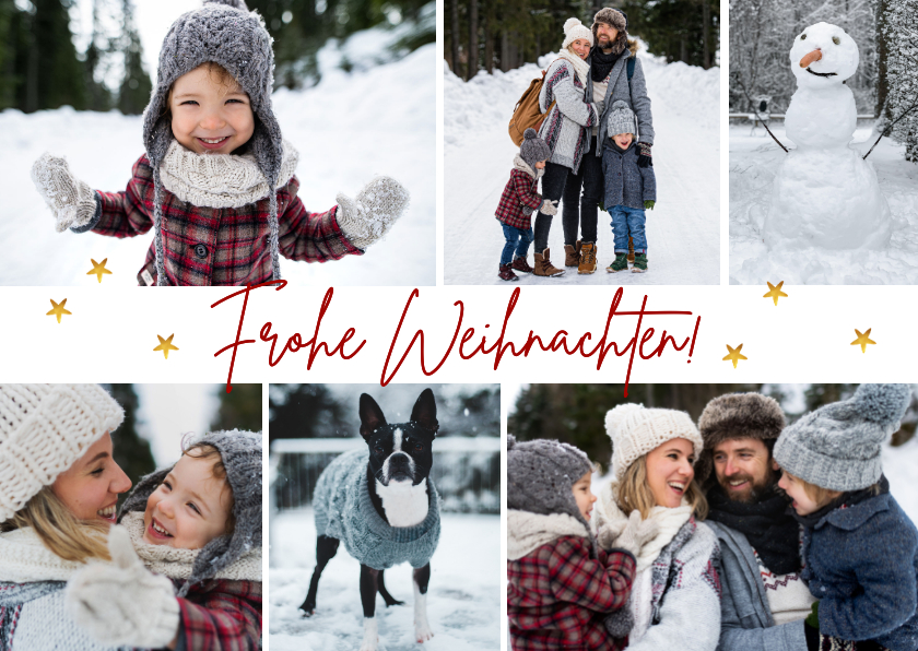 Weihnachtskarten - Weihnachtskarte fröhliche Fotoserie