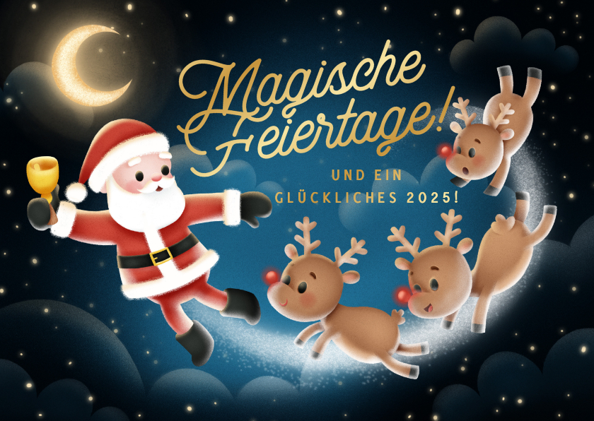 Weihnachtskarten - Weihnachtskarte 'Magische Weihnachten' 