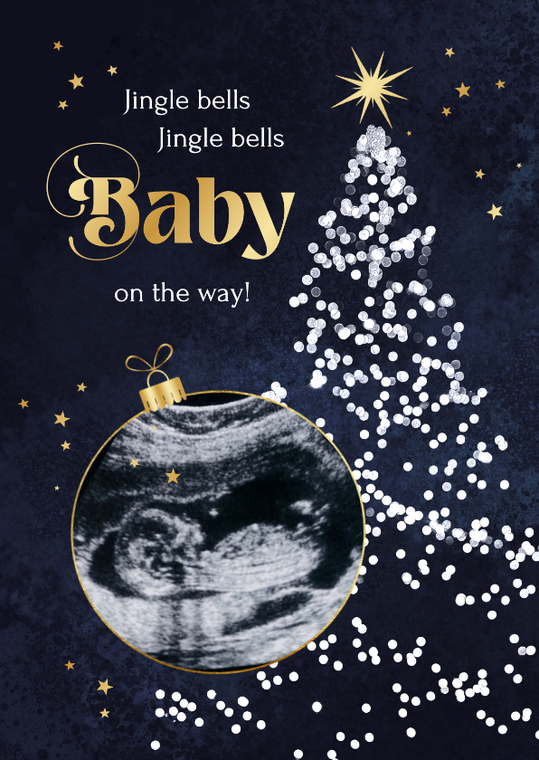 Weihnachtskarten - Weihnachtskarte schwanger 'Baby on the Way'