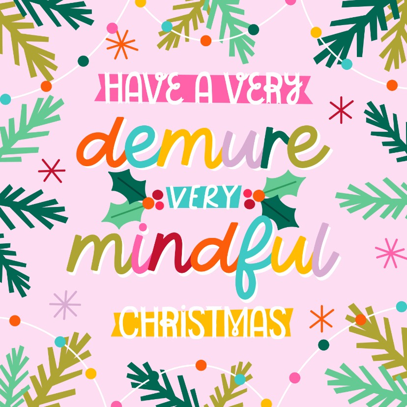 Weihnachtskarten - Weihnachtskarte 'Very Demure & Very Mindful Christmas'